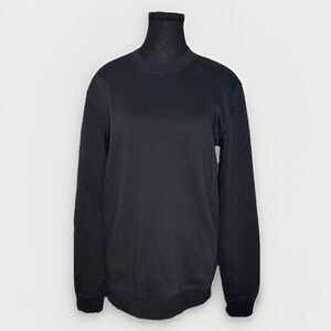 SKIMS Lounge Fleece Sweatshirt XS Washed Onyx NWT